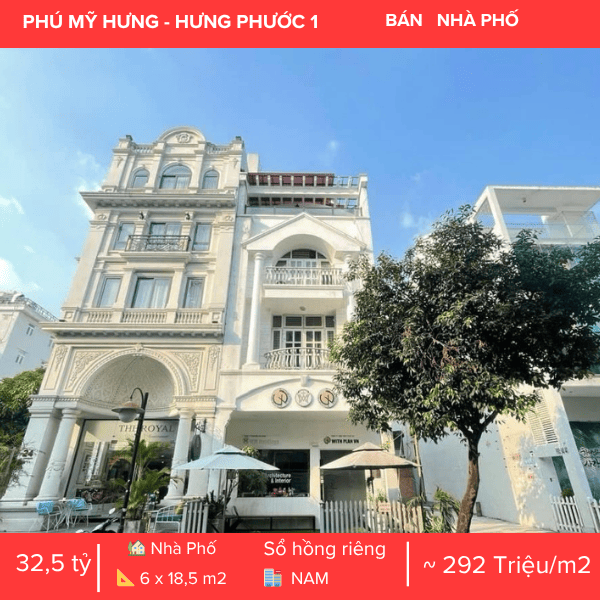 NHÀ PHỐ HƯNG PHƯỚC 1 – HƯỚNG NAM MÁT MẺ – ĐANG CÓ HĐT 2000 USD/THÁNG