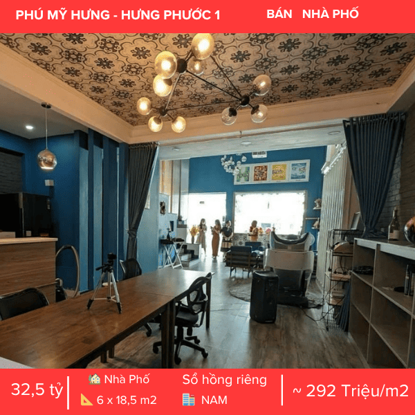 NHÀ PHỐ HƯNG PHƯỚC 1 – HƯỚNG NAM MÁT MẺ – ĐANG CÓ HĐT 2000 USD/THÁNG