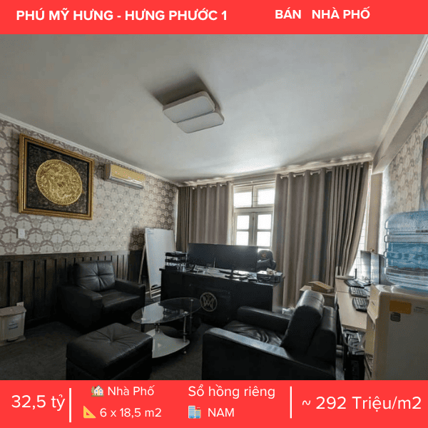 NHÀ PHỐ HƯNG PHƯỚC 1 – HƯỚNG NAM MÁT MẺ – ĐANG CÓ HĐT 2000 USD/THÁNG