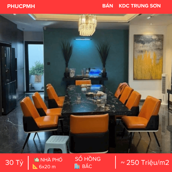 NHÀ PHỐ HIỆN ĐẠI KDC TRUNG SƠN – CÓ HẦM – FULL NỘI THẤT CAO CẤP – VÀO Ở NGAY