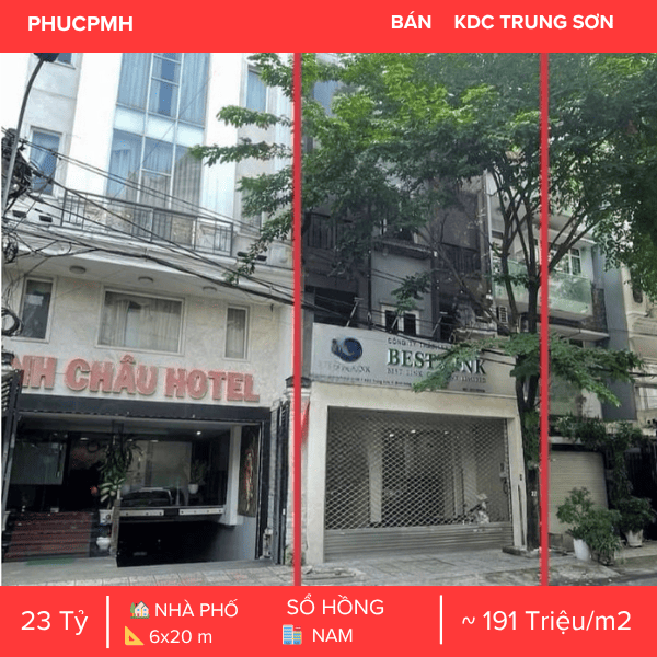  NHÀ PHỐ HIỆN ĐẠI KDC TRUNG SƠN – KẾT CẤU HẦM + 5 TẦNG – VỊ TRÍ ĐẮC ĐỊA TRỤC ĐƯỜNG SỐ 7