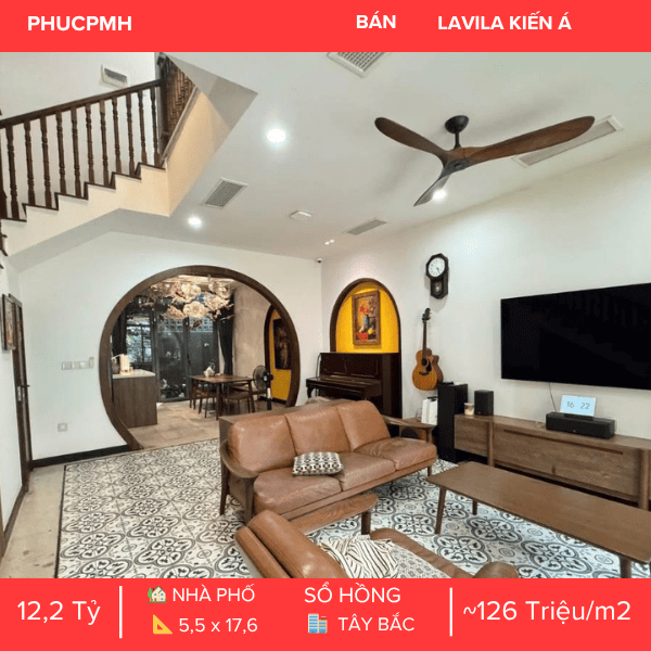 NHÀ PHỐ LAVILA KIẾN Á – VIEW TRỰC DIỆN CÔNG VIÊN – TẶNG FULL NỘI THẤT – KHÔNG GIAN SỐNG CHUẨN NGHỈ DƯỠNG