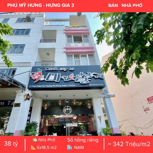 NHÀ PHỐ MẶT TIỀN HƯNG GIA 3 – VỊ TRÍ VÀNG PHAN KHIÊM ÍCH – DÒNG TIỀN NGOẠI TỆ ỔN ĐỊNH
