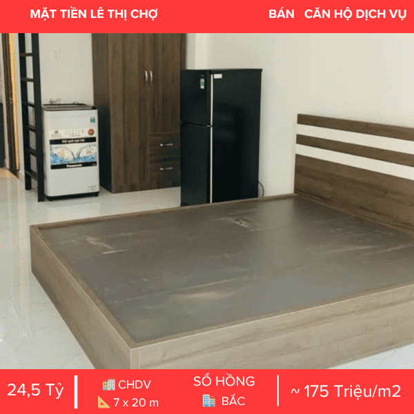 TÒA NHÀ CHDV MẶT TIỀN LÊ THỊ CHỢ QUẬN 7 – HẦM + 5 TẦNG – DÒNG TIỀN CAO 76TR/THÁNG