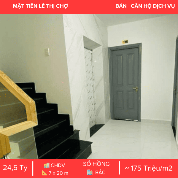 TÒA NHÀ CHDV MẶT TIỀN LÊ THỊ CHỢ QUẬN 7 – HẦM + 5 TẦNG – DÒNG TIỀN CAO 76TR/THÁNG