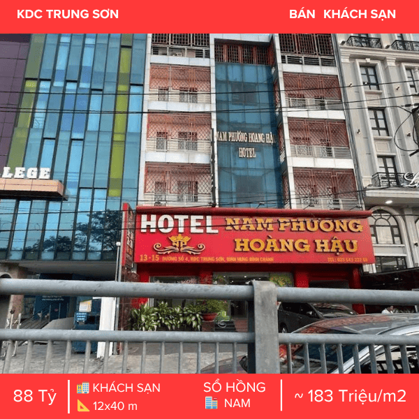TUYỆT PHẨM DÒNG TIỀN – HOTEL NAM PHƯƠNG HOÀNG HẬU – KDC TRUNG SƠN
