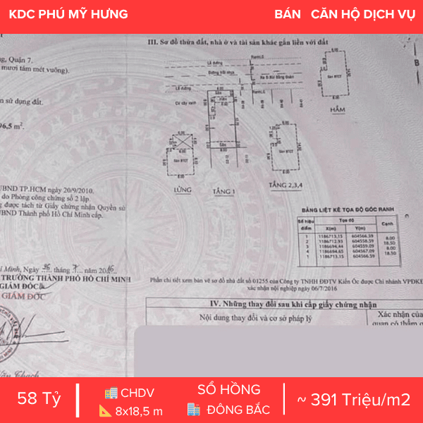 BÁN TÒA NHÀ CHDV HƯNG PHƯỚC 4 – DÒNG TIỀN 5.000$/THÁNG – VỊ TRÍ KINH DOANH ĐẮC ĐỊA