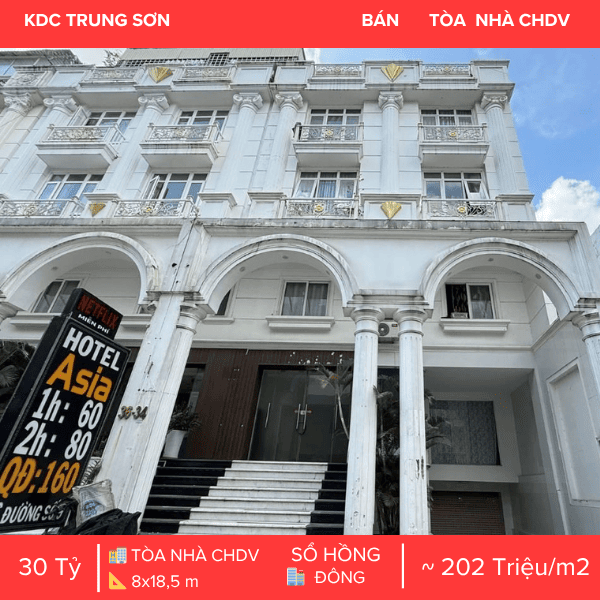 TÒA NHÀ CHDV 19 PHÒNG KDC TRUNG SƠN – KẾT CẤU HẦM & THANG MÁY – SẴN DÒNG TIỀN THUÊ ỔN ĐỊNH – LIỀN KỀ HIM LAM Q7