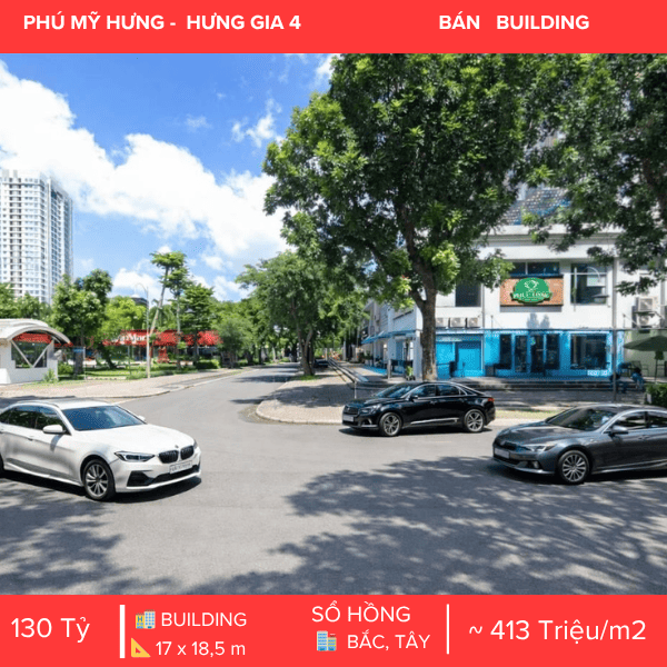 SIÊU PHẨM TÒA NHÀ GÓC 2 MẶT TIỀN PHẠM VĂN NGHỊ – HƯNG GIA 4 PHÚ MỸ HƯNG – DÒNG TIỀN 250 TRIỆU/THÁNG