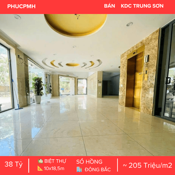 ⭐SIÊU PHẨM TÒA NHÀ GÓC 2 MẶT TIỀN KDC TRUNG SƠN – KẾT CẤU 5 TẦNG CÓ HẦM & THANG MÁY