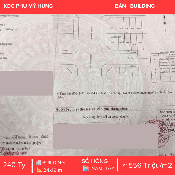 💎💎SIÊU PHẨM LÔ GÓC BUILDING 2 MẶT TIỀN PHÚ MỸ HƯNG – 46 LÊ VĂN THIÊM & BÙI BẰNG ĐOÀN – DIỆN TÍCH KHỦNG 431M²