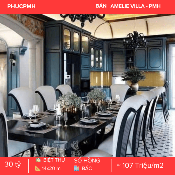 BIỆT THỰ ĐƠN LẬP AMELIE VILLA PHÚ MỸ HƯNG – GIẢM GẤP 10 TỶ – CÓ THANG MÁY & FULL NỘI THẤT
