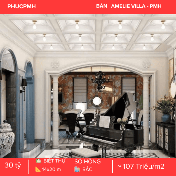 BIỆT THỰ ĐƠN LẬP AMELIE VILLA PHÚ MỸ HƯNG – GIẢM GẤP 10 TỶ – CÓ THANG MÁY & FULL NỘI THẤT