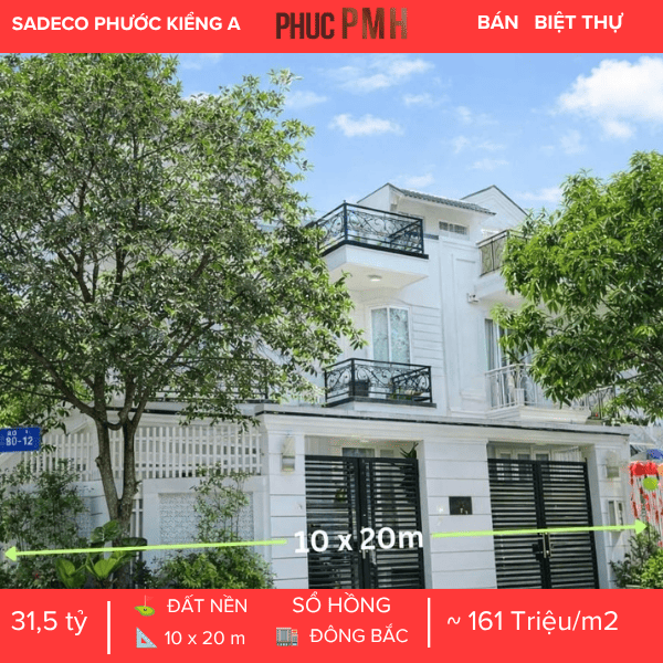  BIỆT THỰ LÔ GÓC 2 MẶT TIỀN SADECO PHƯỚC KIỂN – KẾT CẤU CÓ HẦM – KHÔNG GIAN SỐNG ĐẲNG CẤP