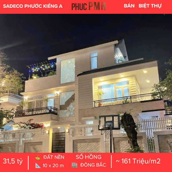  BIỆT THỰ LÔ GÓC 2 MẶT TIỀN SADECO PHƯỚC KIỂN – KẾT CẤU CÓ HẦM – KHÔNG GIAN SỐNG ĐẲNG CẤP