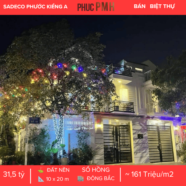  BIỆT THỰ LÔ GÓC 2 MẶT TIỀN SADECO PHƯỚC KIỂN – KẾT CẤU CÓ HẦM – KHÔNG GIAN SỐNG ĐẲNG CẤP