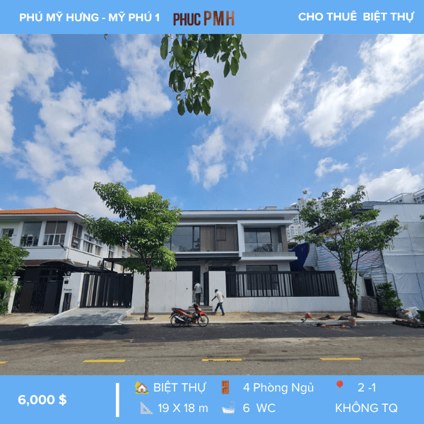 BIỆT THỰ ĐƠN LẬP MỸ PHÚ 1, PHÚ MỸ HƯNG – VIEW CÔNG VIÊN – TIỆN NGHI ĐẲNG CẤP