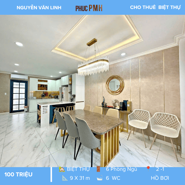 💎 BIỆT THỰ ĐƯỜNG NGUYỄN VĂN LINH – HỒ BƠI – TIỆN NGHI ĐẲNG CẤP
