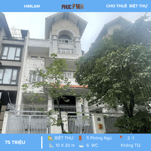 Đẳng cấp không gian tại KDC Him Lam Kênh Tẻ – Biệt thự số 42 Đường số 8. Diện tích 200m² (10x20m)