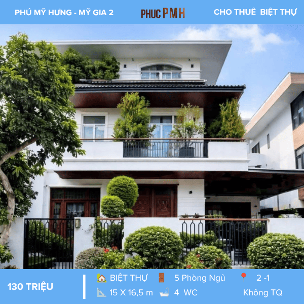 BIỆT THỰ MỸ GIA 2 PHÚ MỸ HƯNG – SÂN VƯỜN RỘNG – TIỆN NGHI ĐẲNG CẤP
