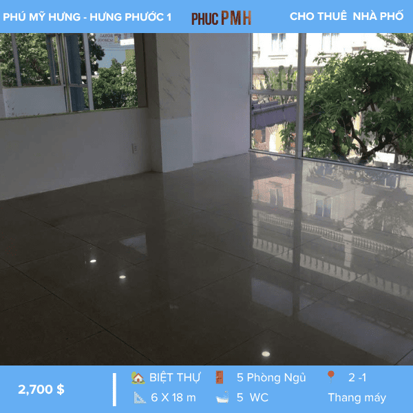  CHO THUÊ NHÀ MẶT TIỀN CAO TRIỀU PHÁT – PHÚ MỸ HƯNG – SÀN TRỐNG VĂN PHÒNG – CÓ THANG MÁY