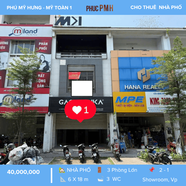 CHO THUÊ NHÀ MẶT TIỀN NGUYỄN VĂN LINH – PHÚ MỸ HƯNG – SÀN TRỐNG VĂN PHÒNG – NHÀ MỚI