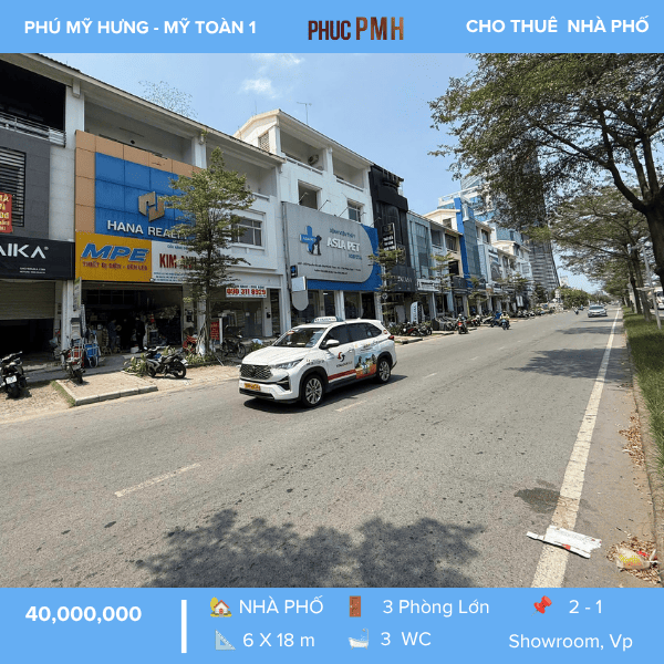 CHO THUÊ NHÀ MẶT TIỀN NGUYỄN VĂN LINH – PHÚ MỸ HƯNG – SÀN TRỐNG VĂN PHÒNG – NHÀ MỚI