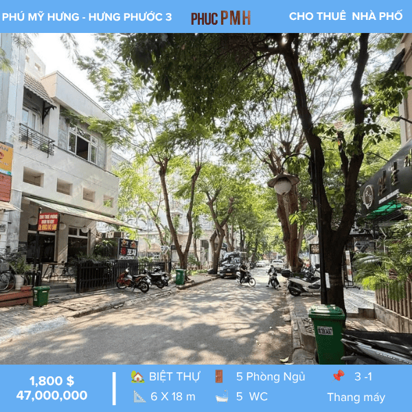NHÀ PHỐ KINH DOANH HƯNG PHƯỚC 3 – TRUNG TÂM KHU HÀN QUỐC – CÓ THANG MÁY – GIÁ THUÊ SỐC