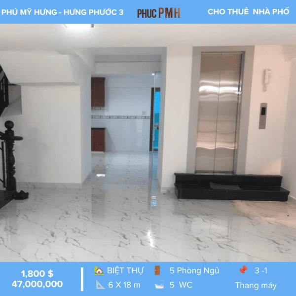 NHÀ PHỐ KINH DOANH HƯNG PHƯỚC 3 – TRUNG TÂM KHU HÀN QUỐC – CÓ THANG MÁY – GIÁ THUÊ SỐC