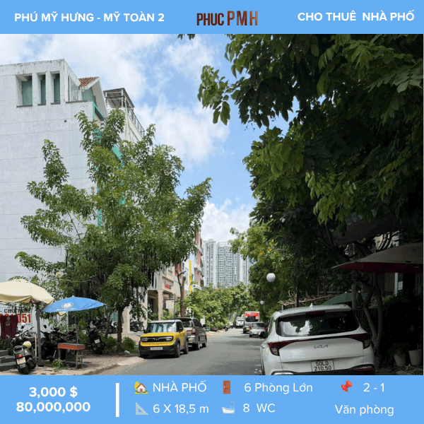  CHO THUÊ NHÀ VĂN PHÒNG ĐƯỜNG NỘI KHU MỸ TOÀN 2 – PHÚ MỸ HƯNG – SÀN TRỐNG VĂN PHÒNG – CÓ THANG MÁY