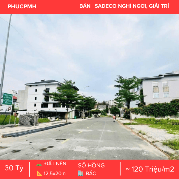 ĐẤT NỀN BIỆT THỰ A2-36 SADECO NGHỈ NGƠI GIẢI TRÍ – KẾ CẬN PHÚ MỸ HƯNG