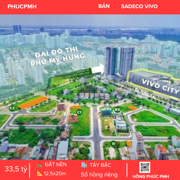 LÔ GÓC 2 MẶT TIỀN SADECO NGHỈ NGƠI GIẢI TRÍ QUẬN 7 – NGAY SÁT SC VIVO CITY – VỊ TRÍ VÀNG ĐẦU TƯ
