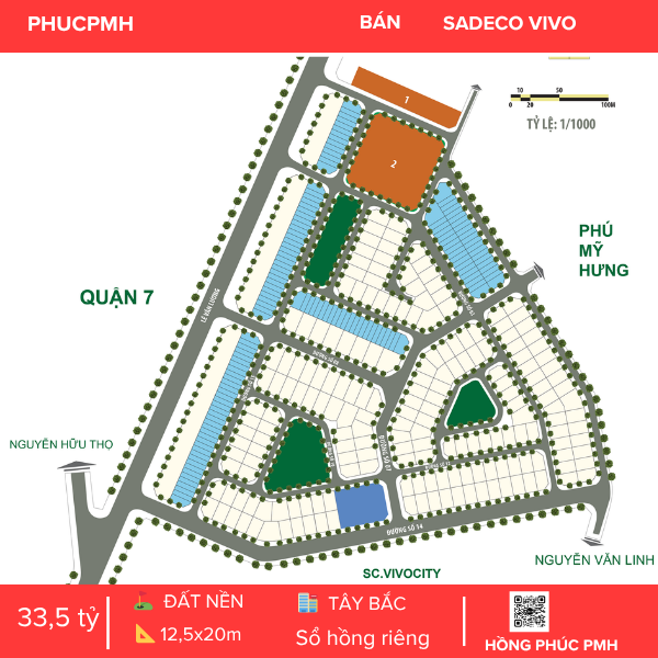 LÔ GÓC 2 MẶT TIỀN SADECO NGHỈ NGƠI GIẢI TRÍ QUẬN 7 – NGAY SÁT SC VIVO CITY – VỊ TRÍ VÀNG ĐẦU TƯ