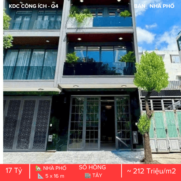 Sở hữu nhà đẹp, thu nhập kép tại trung tâm Quận 7 – Nhà phố số 8 Đường 2B (KDC Công ích Quận 4), diện tích 5x16m