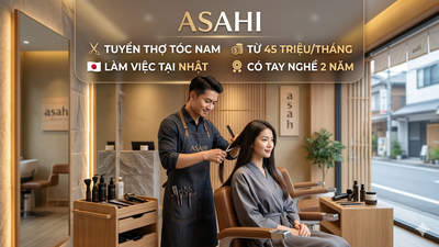 Tuyển Thợ Nam Cắt Tóc Làm Việc Tại Nhật Bản – Thu Nhập Từ 45 Triệu/Tháng