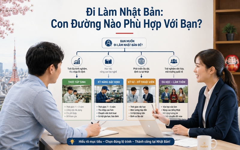 Đi Làm Nhật Bản: Con Đường Nào Phù Hợp Với Bạn? 