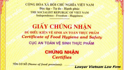 Giấy chứng nhận cơ sở đủ điều kiện an toàn thực phẩm Giấy chứng nhận cơ sở đủ điều kiện an toàn thực phẩm