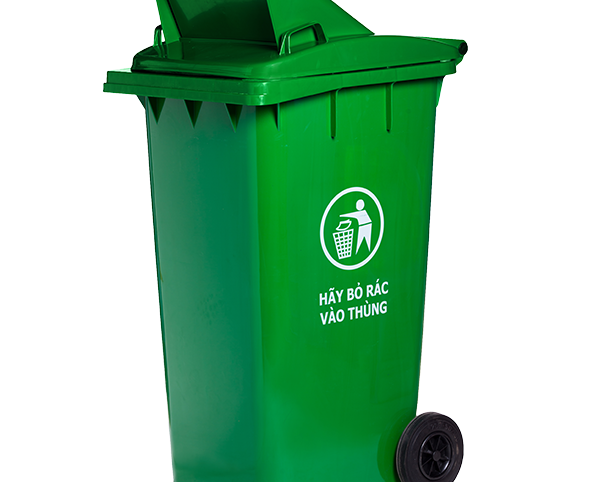 THÙNG RÁC 240 LÍT NẮP HỞ