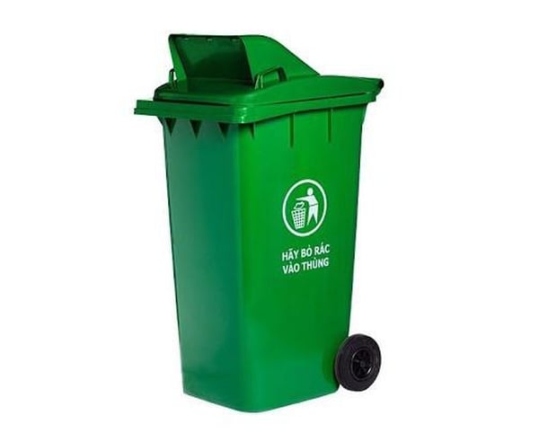 THÙNG RÁC 120 LÍT NẮP HỞ