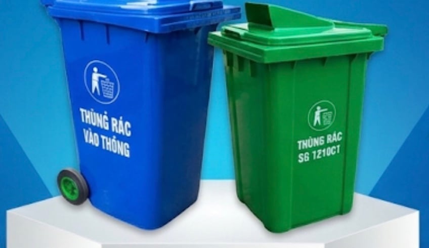 Thùng Rác Nhựa HDPE 120L, 240L Giá Sỉ Tại Kho | Nhựa Minh Đăng