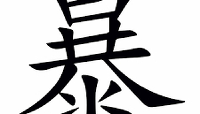  暴 là gì? 暴 (BÀO) – BẠO LỰC, MÃNH LIỆT, BỘC PHÁT