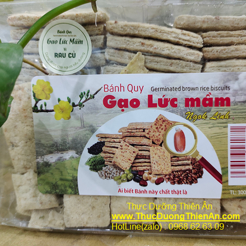 Bánh Quy Gạo Lứt Mầm Ngũ Cốc Ngok Linh (Vị Rau Củ) 300gr