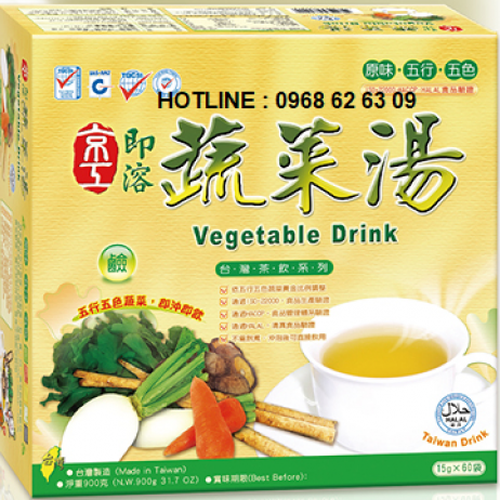 CHIẾT XUẤT RAU CỦ HỔN HỢP (CANH DƯỠNG SINH )  ĐÀI LOAN ( DẠNG BỘT HÒA TAN  60 GÓI)