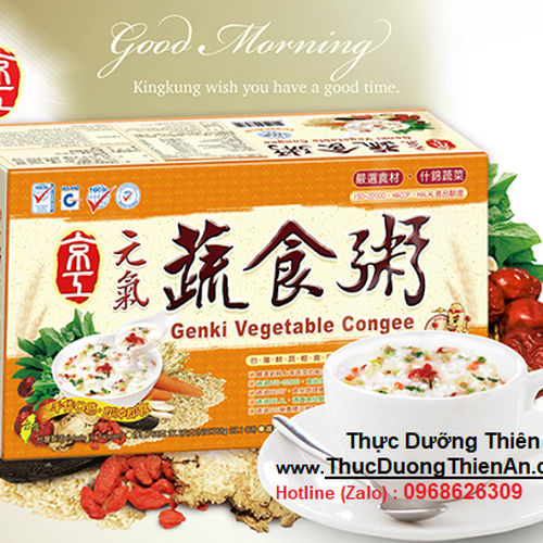 CHÁO RAU CỦ  THẢO MỘC GENKI  : BỔ KHÍ HUYẾT , DƯỠNG CHÂN ÂM