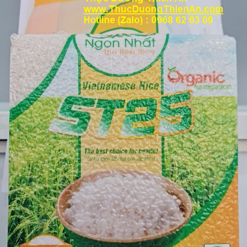 GẠO TRẮNG ST25 HỮU CƠ (GÓI 2KG)
