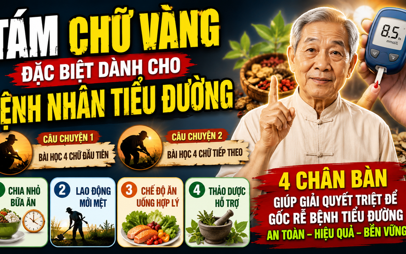 8 CHỮ VÀNG ĐẶC BIỆT DÀNH TẶNG CHO BỆNH NHÂN TIỂU ĐƯỜNG