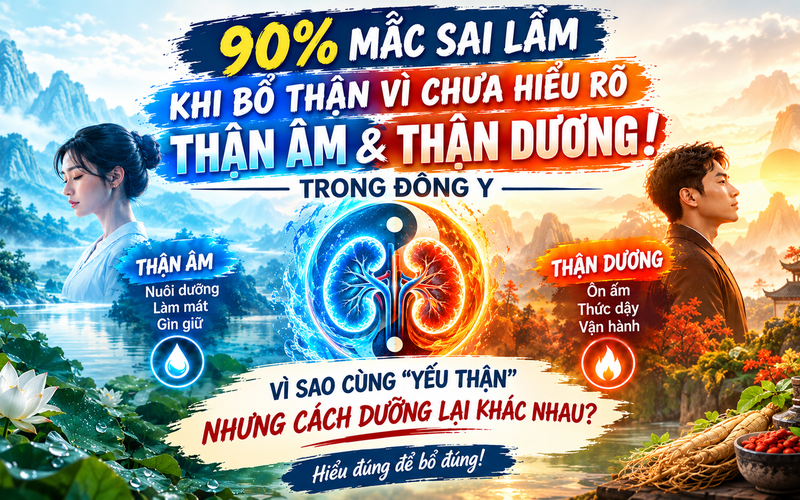 90% MẮC SAI LẦM KHI BỔ THẬN VÌ CHƯA HIỂU RÕ THẬN ÂM VÀ THẬN DƯƠNG !