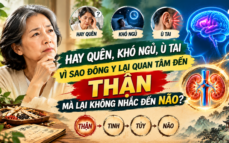 HAY QUÊN, KHÓ NGỦ, Ù TAI :  VÌ SAO ĐÔNG Y LẠI QUAN TÂM ĐẾN THẬN ?