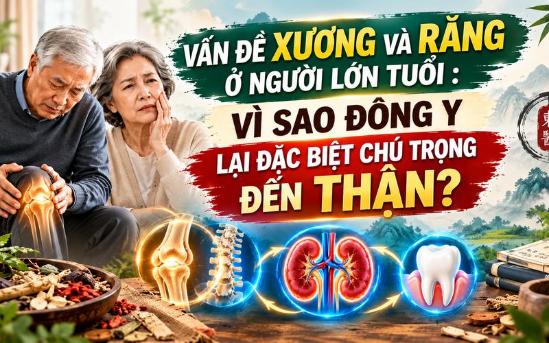 VẤN ĐỀ XƯƠNG VÀ RĂNG Ở NGƯỜI LỚN TUỔI :  VÌ SAO ĐÔNG Y LẠI ĐẶC BIỆT CHÚ TRỌNG ĐẾN THẬN ?