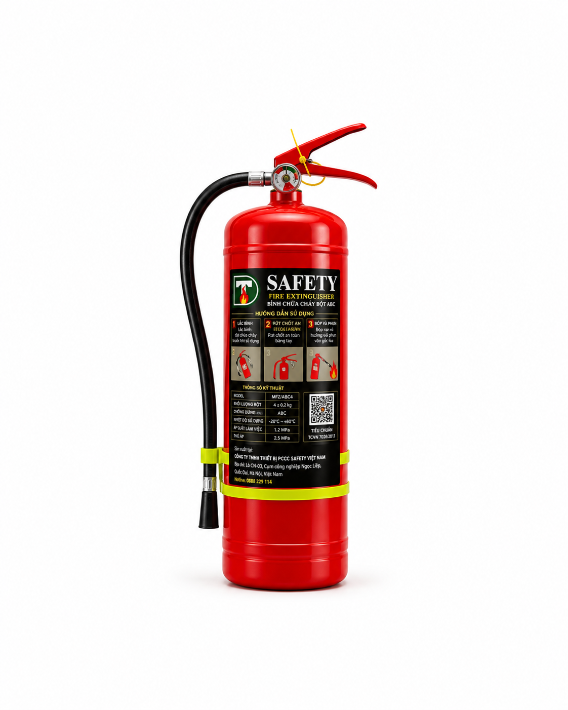 Bình Chữa Cháy Bột ABC 4kg Safety